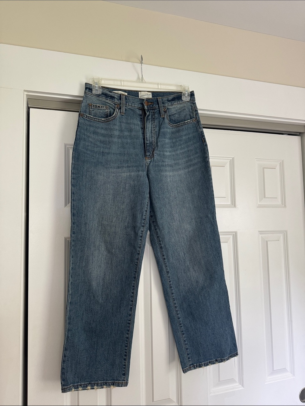 Universal Thread Women's Straight Leg Jeans in Medium Blue Denim